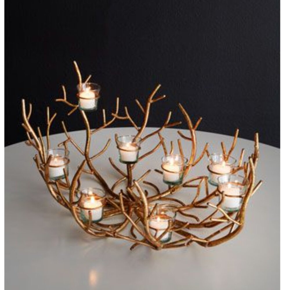 Italian Gold-Twig Votive Holder